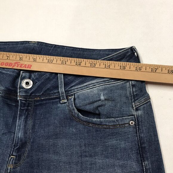 G STAR RAW Lynn Jeans Women 34x32 (32x31 actual) Mid Super Skinny Slim Distress - Picture 14 of 16